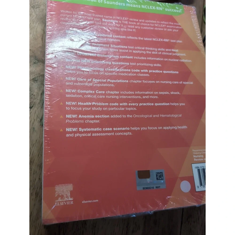 Saunders Comprehensive Review for NCLEX-RN New Sealed‎ w/code (2019 Paperback)